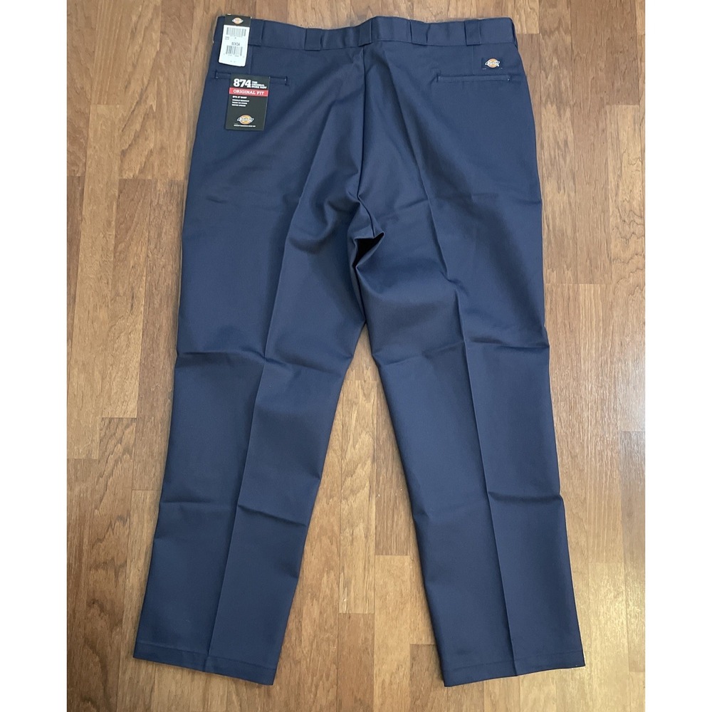 Dickies Men's NWT Original Fit 874 Navy Blue Work Pant 50x34 - Picture 3 of 7